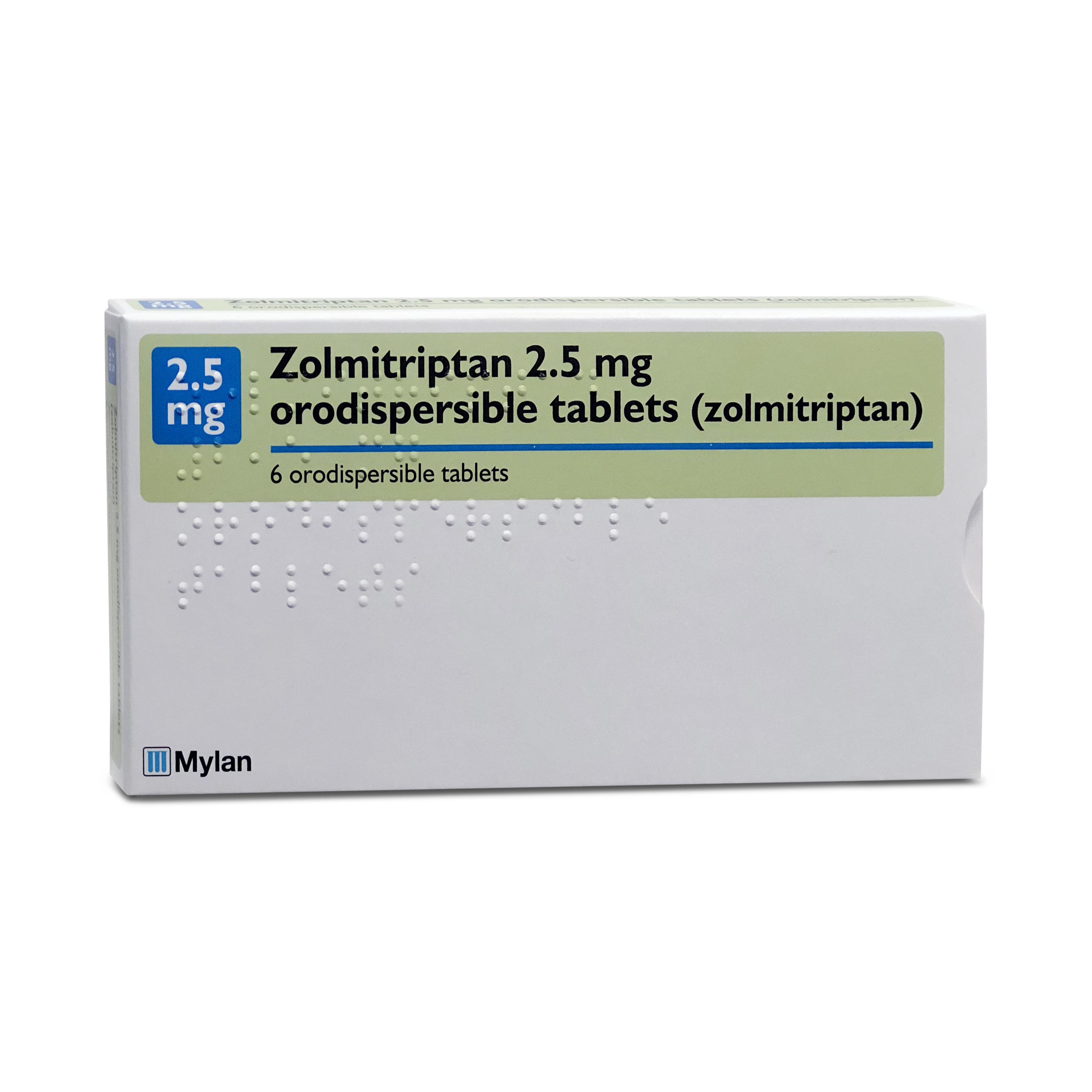 Zolmitriptan 2.5mg Orodispersible 6 tablets Mylan